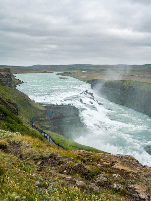 Large waterfall in Iceland