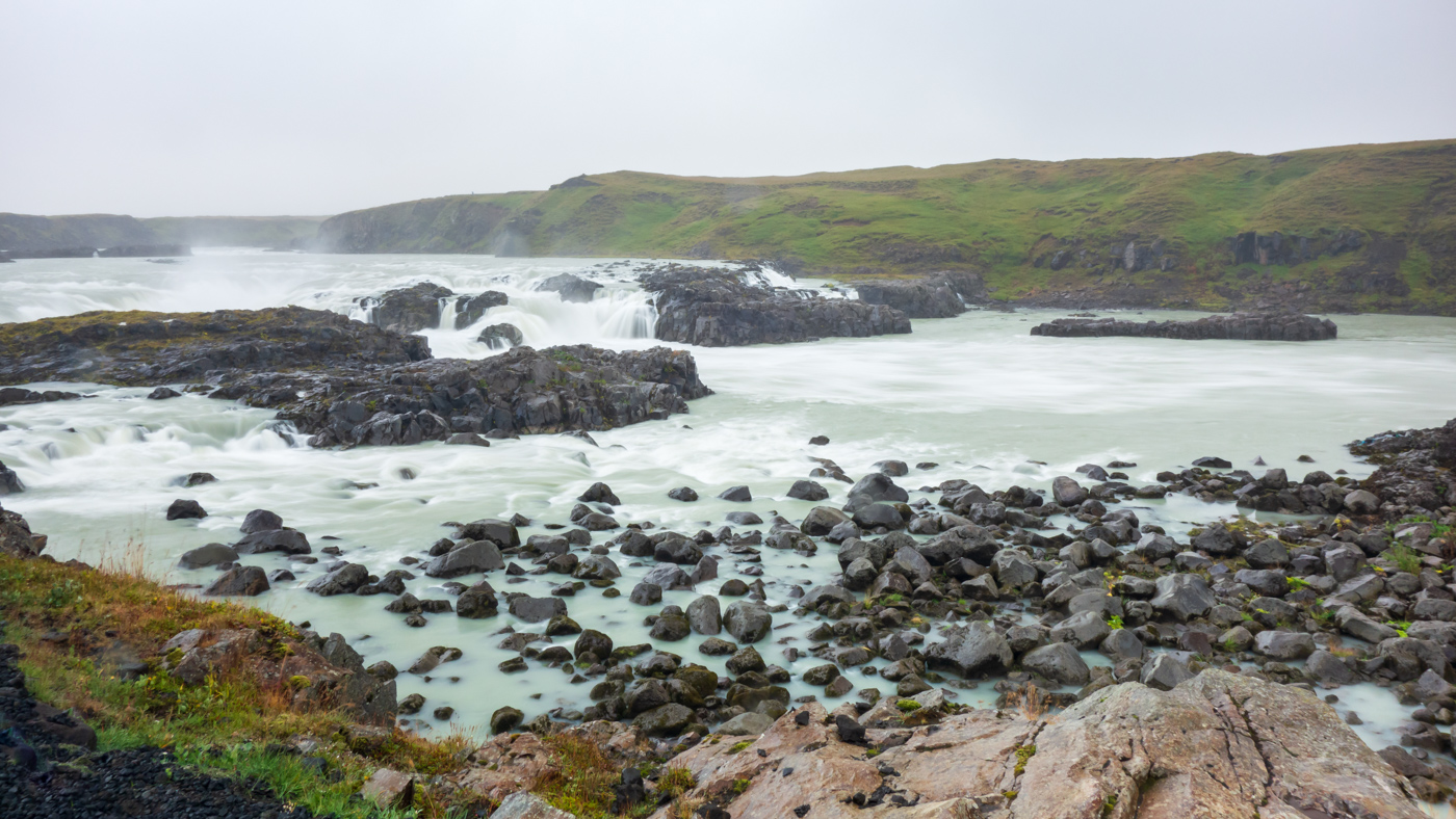 urridafoss in mist