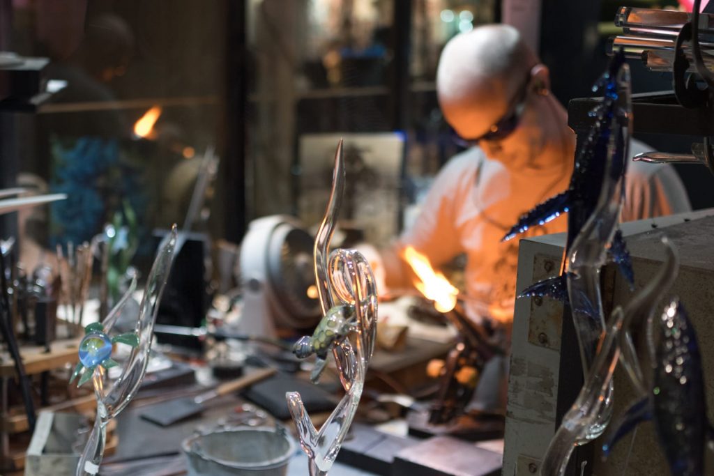glassworker creating art