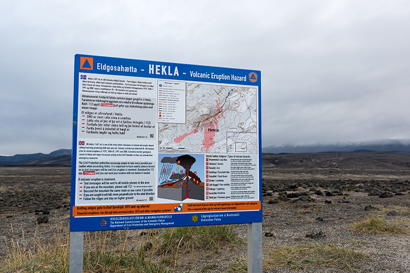 hekla warning sign