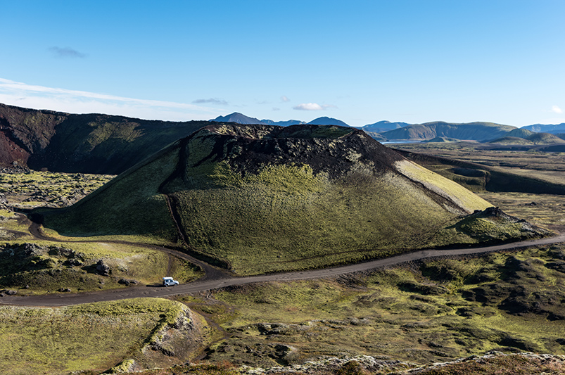 extinct volcano crater iceland