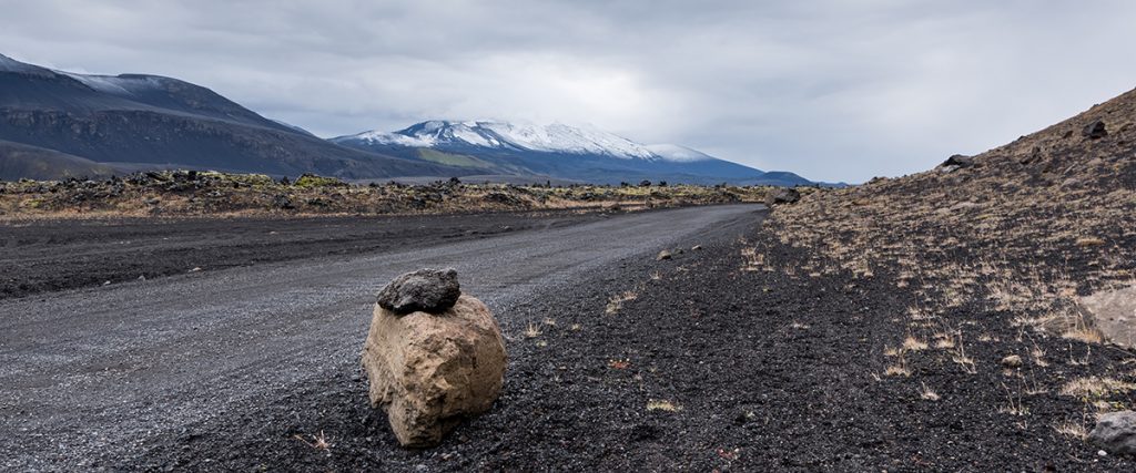 cloudy hekla landscape